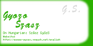 gyozo szasz business card