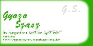 gyozo szasz business card
